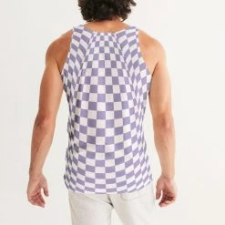 Harlow & Lloyd T Shirts & Tanks Purple Check Men's Tank