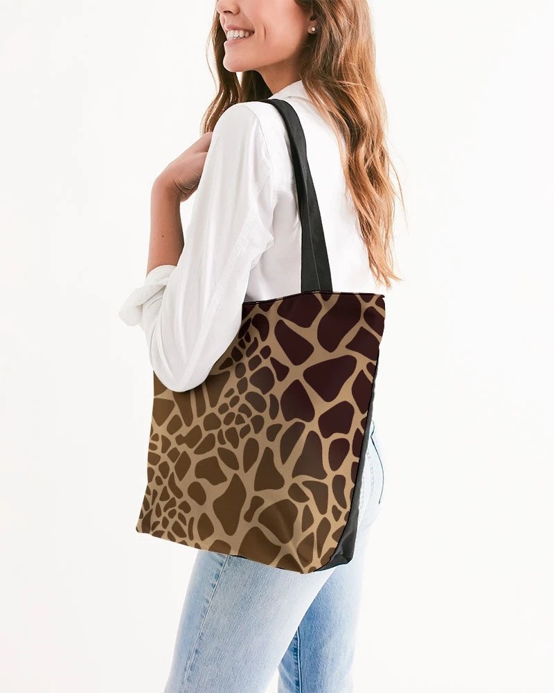 Harlow & Lloyd Giraffe Print Canvas Zip Tote Bags 7 Harlow & Lloyd Giraffe Print Canvas Zip Tote Bags