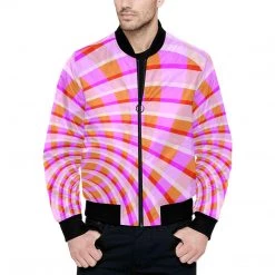 Harlow & Lloyd Violet Orbital Quilted Bomber Jacket Jackets