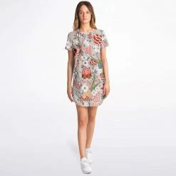 Subliminator Blood Orange Floral T Shirt Dress T Shirts & Tanks 19 Subliminator Blood Orange Floral T Shirt Dress T Shirts & Tanks