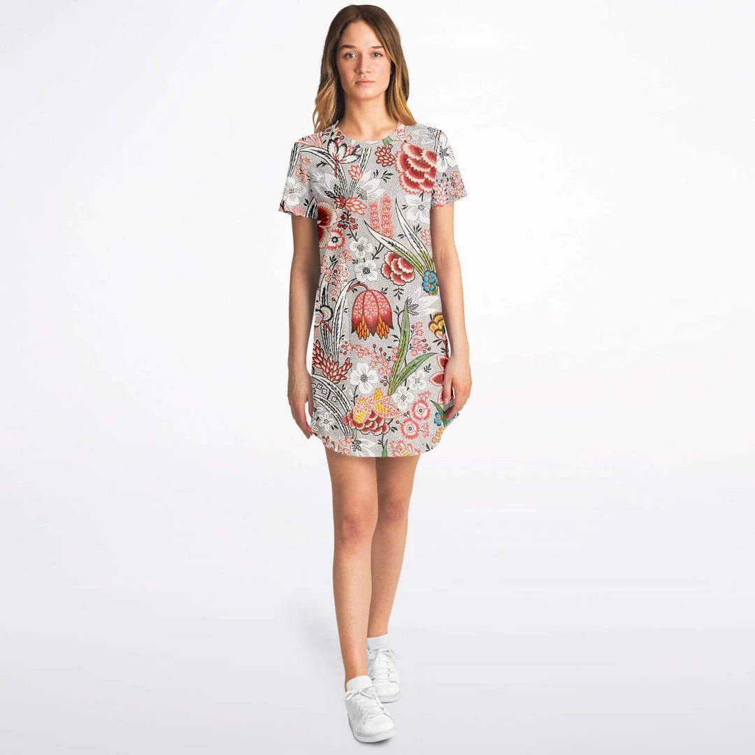 Subliminator Blood Orange Floral T Shirt Dress T Shirts & Tanks 5 Subliminator Blood Orange Floral T Shirt Dress T Shirts & Tanks
