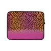 Harlow & Lloyd Personalized Vivid Cheetah & Raspberry Laptop Sleeve With Faux Fur Lining Laptop Sleeves