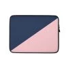 Harlow & Lloyd Personalized Blueberry & Pink Laptop Sleeve With Faux Fur Lining