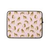 Harlow & Lloyd Pink Leopard Laptop Sleeve With Faux Fur Lining