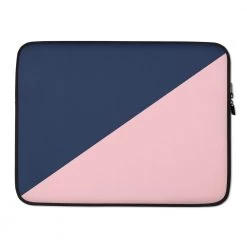 Harlow & Lloyd Personalized Blueberry & Pink Laptop Sleeve With Faux Fur Lining