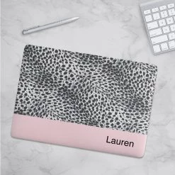Harlow & Lloyd Personalized Macbook Hard Shell Case - Leopard & Custom Color