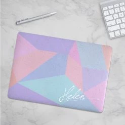 Harlow & Lloyd Personalized Macbook Hard Shell Case - Colorful Geometric Concrete Macbook Cases
