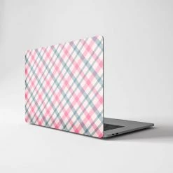 Harlow & Lloyd Personalized Macbook Hard Shell Case - Watermelon Check Plaid Macbook Cases