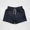Harlow & Lloyd Cheetah Print Charcoal Mid Length Shorts 1 Harlow & Lloyd Cheetah Print Charcoal Mid Length Shorts