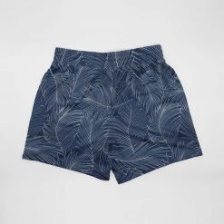 Harlow & Lloyd Blue Palm Tropical Mid Length Shorts