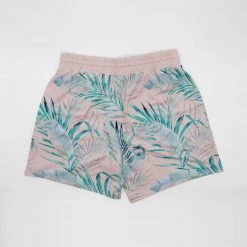 Harlow & LLoyd Pacific Palms Pale Pink Mid Length Shorts