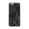 Harlow & Lloyd Phone Cases IPhone Case - Luxe Black & Gold Geometric
