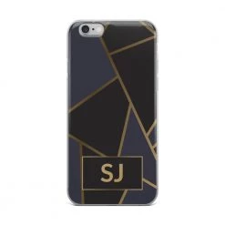 Harlow & Lloyd Phone Cases IPhone Case - Luxe Black & Gold Geometric