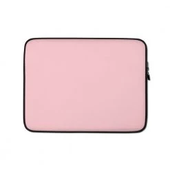 PF Personalized Laptop Sleeve In Blush Pink With Faux Fur Lining Laptop Sleeves