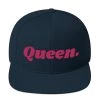 Harlow & Lloyd Accessories Embroidered Queen Snapback Cap - Flamingo Pink 2 Harlow & Lloyd Accessories Embroidered Queen Snapback Cap - Flamingo Pink
