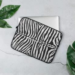 Harlow & Lloyd White Tiger Laptop Sleeve With Faux Fur Lining Laptop Sleeves