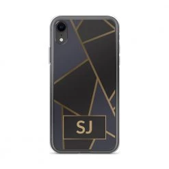 Harlow & Lloyd Phone Cases IPhone Case - Luxe Black & Gold Geometric