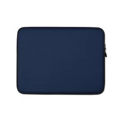 PF Laptop Sleeves Personalized Laptop Sleeve - Navy With Faux Fur Lining