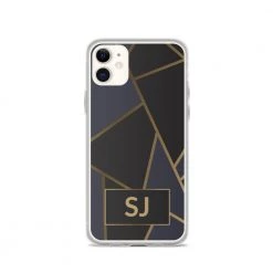 Harlow & Lloyd Phone Cases IPhone Case - Luxe Black & Gold Geometric