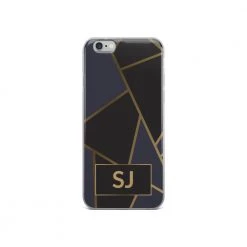 Harlow & Lloyd Phone Cases IPhone Case - Luxe Black & Gold Geometric