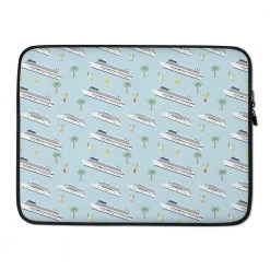 PF Cruise Lover's Laptop Sleeve With Faux Fur Lining