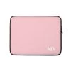 PF Personalized Laptop Sleeve In Blush Pink With Faux Fur Lining Laptop Sleeves