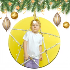 Harlow & Lloyd Custom Photo Christmas Ornaments With Personalized Name - Circle Shape 10 Harlow & Lloyd Custom Photo Christmas Ornaments With Personalized Name - Circle Shape