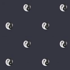 Subliminator Yin Yang 3D Unisex Fleece Joggers In Charcoal